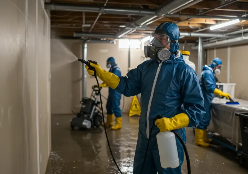 Basement Sanitization and Antimicrobial Treatment process in Berkeley County, SC