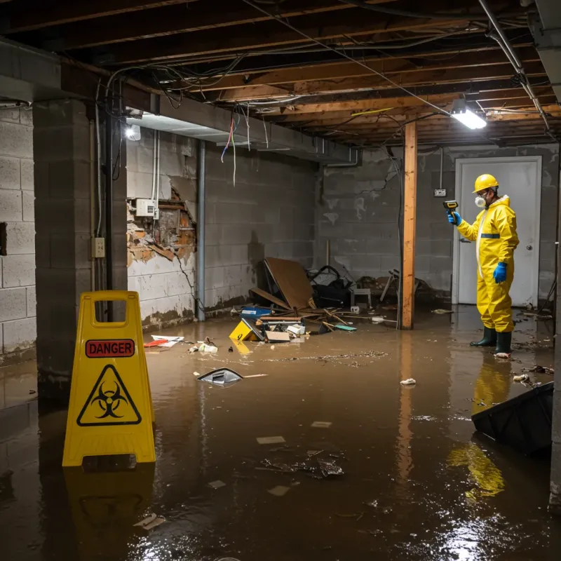 Flooded Basement Electrical Hazard in Berkeley County, SC Property